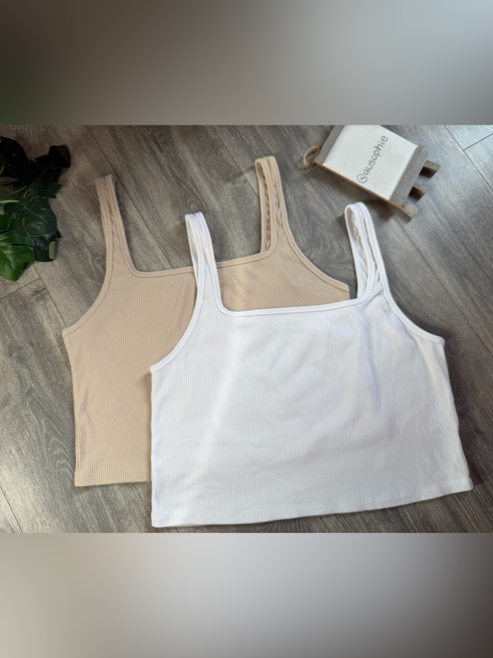 Aeropostale Bundle White & Beige Ribbed Tank Tops (2-Pack) Size XXL